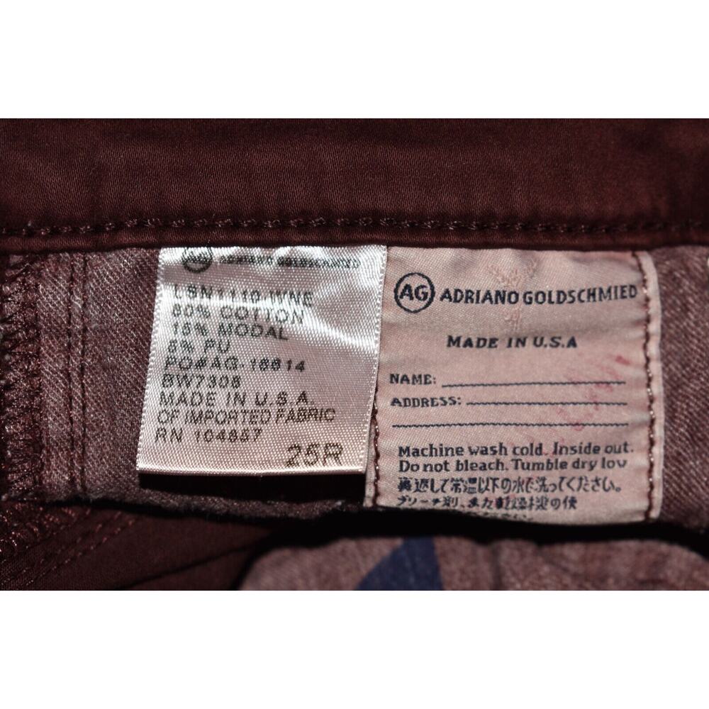 ADRIANO‎ GOLDSCHMIED $178 The Stilt Cigarette Jean in Wine Size 25 - Picture 5 of 5